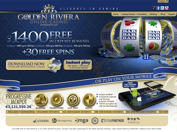 Golden Riviera Casino Screenshot